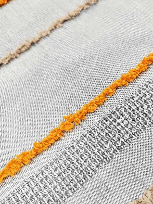 Kleiner zylindrischer, breit gestreifter Polyester-Baumwollstoff